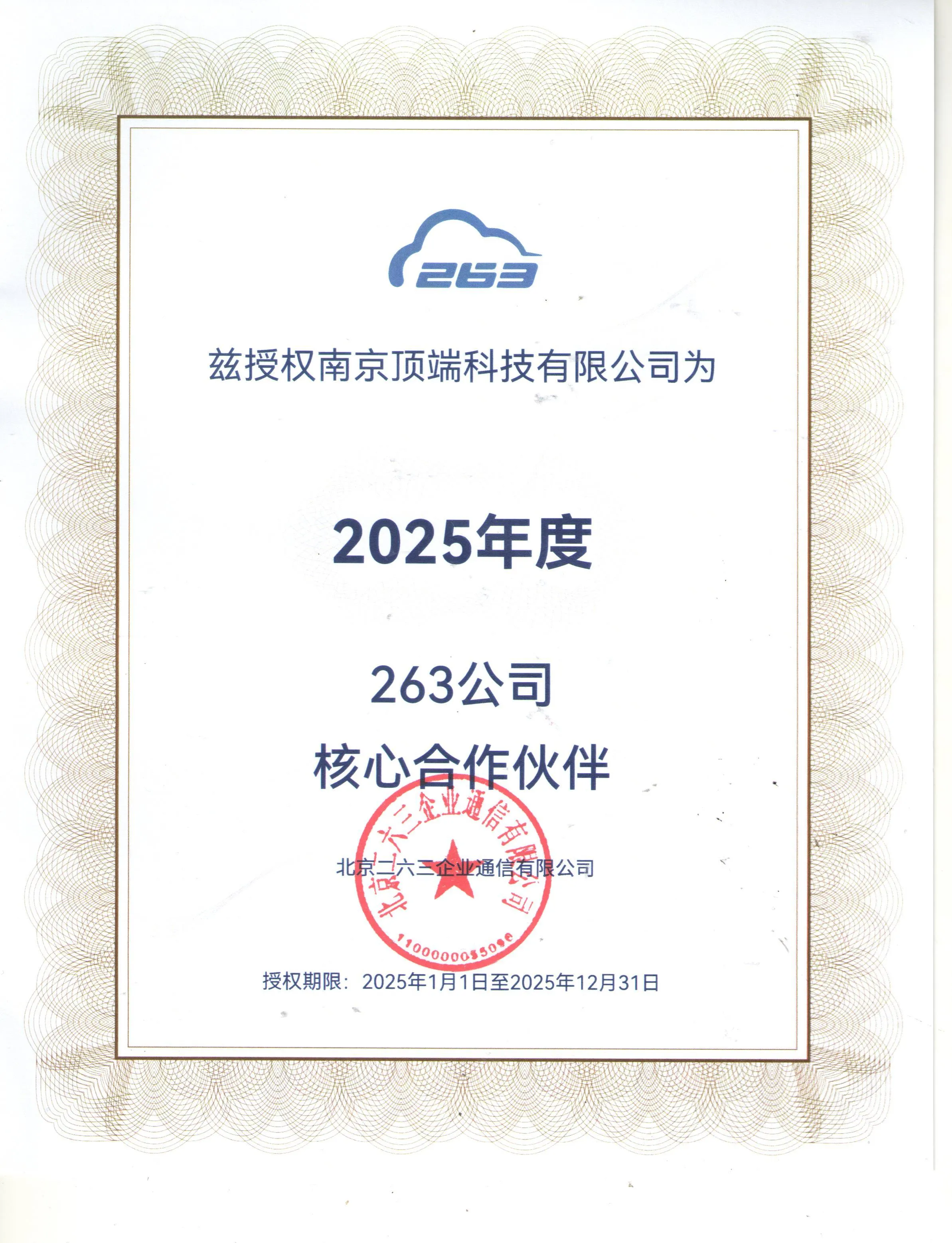263核心合作伙伴